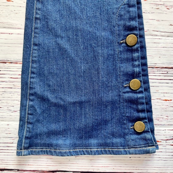 Elizabeth and James Jefferson Button Up Flare Jeans Mid Rise Medium Wash Size 25 - Picture 14 of 14
